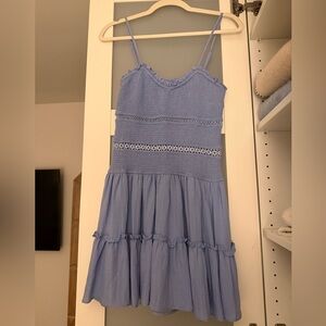 Sky to Moon Light Blue Ruffle Dress
